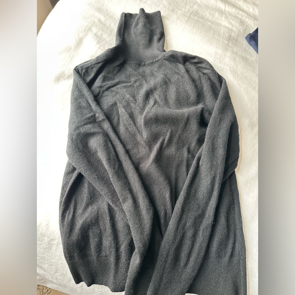 Quince Black Knit Turtleneck